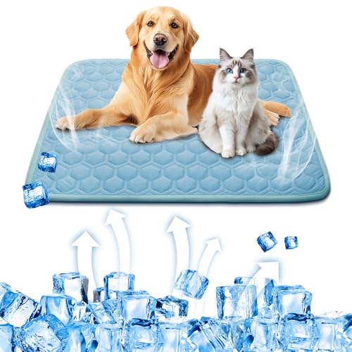 XinChangShangMao Upgrade Hunde-Kühlmatte, selbstkühlendes Kissen, Eisseide, waschbare Kühlmatte für Hunde, Katzen, Zwinger, Kisten, Betten von XinChangShangMao