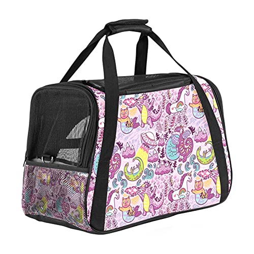Katze Transporttasche Einhorn Katze Dinasour Hund Transporttasche Faltbare Tragetasche für Haustiere Hundetragetasche Katzentragetasche 43x26x30 cm Katze Transporttasche Einhorn Katze Dinasour Hund Transporttasche Faltbare Tragetasche für Haustiere Hundetragetasche Katzentragetasche 43x26x30 cm von Xingruyun