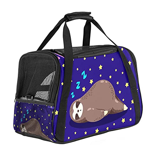 Xingruyun Hundetragetasche Süßes Traumfaultier Katzentragetasche Faltbare Transporttasche Atmungsaktiv Haustiertasche Für Katzen Und Hunden 43x26x30 cm von Xingruyun