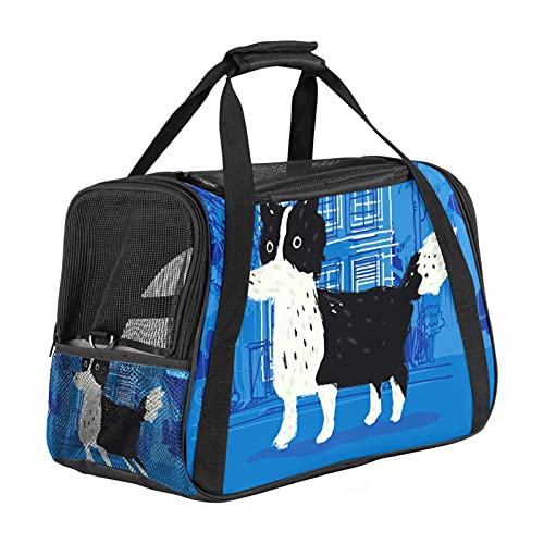 Xingruyun Katze Transporttasche Aufladender Bulle Hund Transporttasche Faltbare Tragetasche für Haustiere Hundetragetasche Katzentragetasche 43x26x30 cm von Xingruyun