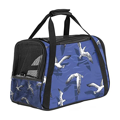 Xingruyun Katze Transporttasche Weiße Vögel Hund Transporttasche Faltbare Tragetasche Für Haustiere Hundetragetasche Katzentragetasche 43x26x30 cm von Xingruyun