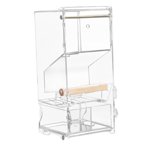 Automatischer Vogelfutterspender ohne Unordnung, automatischer Futterspender aus transparentem Acryl, mit Sitzstange, Futterspender in transparentem Käfig für kleine und mittelgroße Wellensittiche Automatischer Vogelfutterspender ohne Unordnung, automatischer Futterspender aus transparentem Acryl, mit Sitzstange, Futterspender in transparentem Käfig für kleine und mittelgroße Wellensittiche von Xinhuju