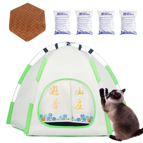 Haustierbett Zelt – Erhöhtes Hunde-Schattenbett, wasserdichter Outdoor-Unterschlupf mit Baldachin, atmungsaktiver Sonnenschutz für kühlenden Komfort, faltbares & leichtes Design für Katzen & Hunde Haustierbett Zelt – Erhöhtes Hunde-Schattenbett, wasserdichter Outdoor-Unterschlupf mit Baldachin, atmungsaktiver Sonnenschutz für kühlenden Komfort, faltbares & leichtes Design für Katzen & Hunde von Xinhuju