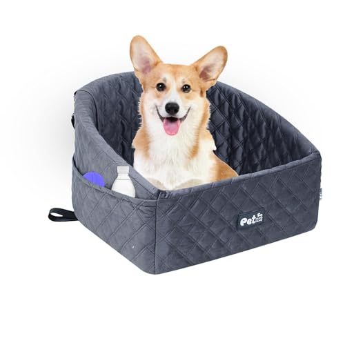 Hundeautositz für kleine Hunde, Welpen-Sitzerhöhung, Haustier-Autositz mit verstellbarem Gurt, rutschfester Hundeautositz mit Hous von Xinhuju