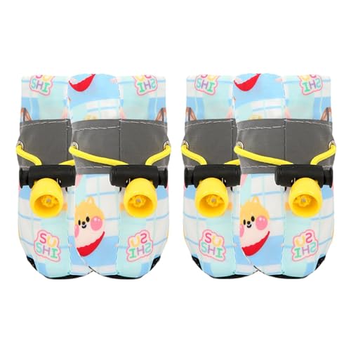 Hundepfotenschutzschuhe, Hundeschneeschuhe, 4X G Hundeschneestiefel mit Kordelzug – leichte und schmutzabweisende Katzenschuhe. Rutschfeste, weiche Sohle. Diese Hundestiefel verfügen über Cartoon-Tier Hundepfotenschutzschuhe, Hundeschneeschuhe, 4X G Hundeschneestiefel mit Kordelzug – leichte und schmutzabweisende Katzenschuhe. Rutschfeste, weiche Sohle. Diese Hundestiefel verfügen über Cartoon-Tier von Xinhuju
