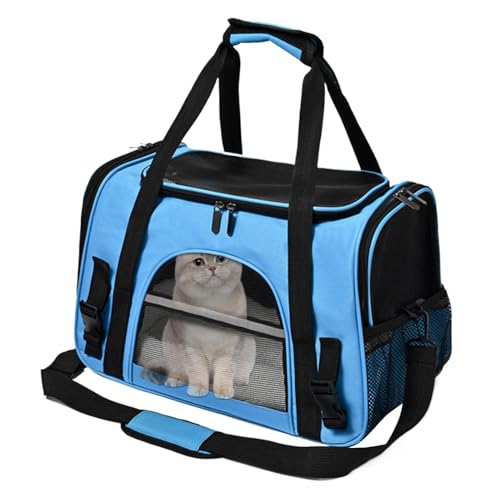 Hundetragetasche – Tragetasche von Schulter zu Seite, faltbar, transparente Reisetasche | Leichte tragbare Welpenschlinge für kleine Hunde, bequemer Reiserucksack, Trans von Xinhuju
