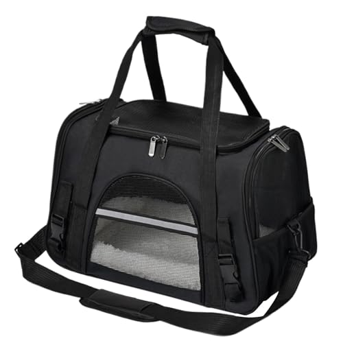 Hundetragetasche – Tragetasche von Schulter zu Seite, faltbar, transparente Reisetasche | Leichte tragbare Welpenschlinge für kleine Hunde, bequemer Reiserucksack, Trans von Xinhuju
