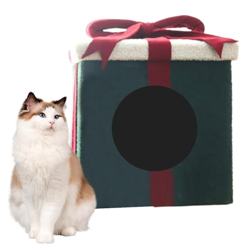 Katzenhöhle – Schlafsack für Katzen, Winterschlafsack für Katzen, geschlossene Katzenhöhle | Geschlossenes Höhle für Haustiere, in Kastenform, für den Innenbereich, groß Katzenhöhle – Schlafsack für Katzen, Winterschlafsack für Katzen, geschlossene Katzenhöhle | Geschlossenes Höhle für Haustiere, in Kastenform, für den Innenbereich, groß von Xinhuju