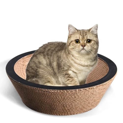 Katzenkratzer Karton - Kratz-Lounge-Pad, Kreiskratzer | Großer Raum Schwarzer Rand Schüssel, Schüssel für Möbelschutz, Kratzmatte für Krallengesundheit, Katzenhaus Faltbare Aufbewahrung Katzennest Katzenkratzer Karton - Kratz-Lounge-Pad, Kreiskratzer | Großer Raum Schwarzer Rand Schüssel, Schüssel für Möbelschutz, Kratzmatte für Krallengesundheit, Katzenhaus Faltbare Aufbewahrung Katzennest von Xinhuju