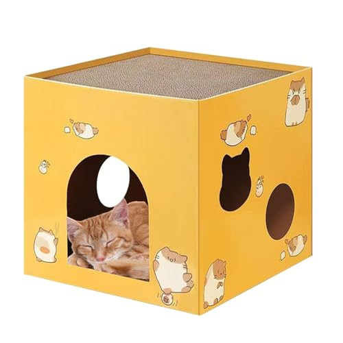 Kratzbett für Katzen - Versteck für Katzenhaus, Kratzbox für Katzen | Kratzblöcke aus dickem Karton, multifunktionale Kratzbox für Katzen zum Spielen, Entspannen, Schlafen Kratzbett für Katzen - Versteck für Katzenhaus, Kratzbox für Katzen | Kratzblöcke aus dickem Karton, multifunktionale Kratzbox für Katzen zum Spielen, Entspannen, Schlafen von Xinhuju