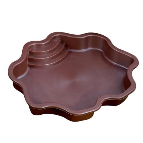 Schildkrötenpool, Reptilienpool - Großer Futterspender für Schildkrötenbadewanne, Schildkrötenwohnung, HHang mit Futter- und Wasserschale für Schildkröten, Eidechsen, Design von Xinhuju