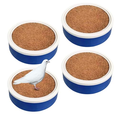 Vogelnestschale, Tauben, Nest für Vogelzucht, 4-teilig, mit Matte – Eierbecken für Tauben, Reisende, Tauben, Wachteln, kleine Vögel, hält die Eier sicher Vogelnestschale, Tauben, Nest für Vogelzucht, 4-teilig, mit Matte – Eierbecken für Tauben, Reisende, Tauben, Wachteln, kleine Vögel, hält die Eier sicher von Xinhuju