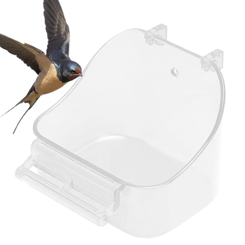 Vogeltränke für Wellensittiche – einfache Vogeltränke für Käfige mit Haken | Vogelfutterhaus für Käfige, Vogeltränke für Käfige aus hochwertigem PP-Material Vogeltränke für Wellensittiche – einfache Vogeltränke für Käfige mit Haken | Vogelfutterhaus für Käfige, Vogeltränke für Käfige aus hochwertigem PP-Material von Xinhuju