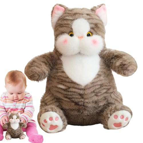 Xinhuju Plüschtier für Katzen, Plüschspielzeug für Katzen – niedliche Plüschkatze 9,84 Zoll (24,6 cm), weiche Katze J aus Plüsch, Katze, niedlich, weich, für Erwachsene und Mädchen von Xinhuju
