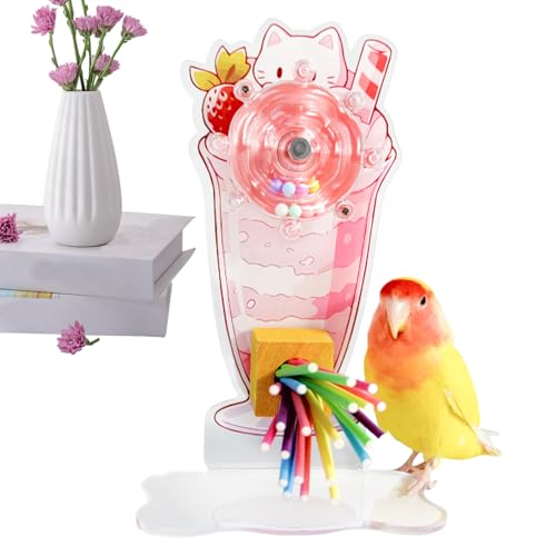 Xinhuju Scakeet rotierende Spielzeuge - Spaßspielzeug für Vögel - Zubehör für Vogeldruckreduzierung für kleine mittelpapageien Conures, Wellensittiche, verhindern Zähneprobleme von Xinhuju