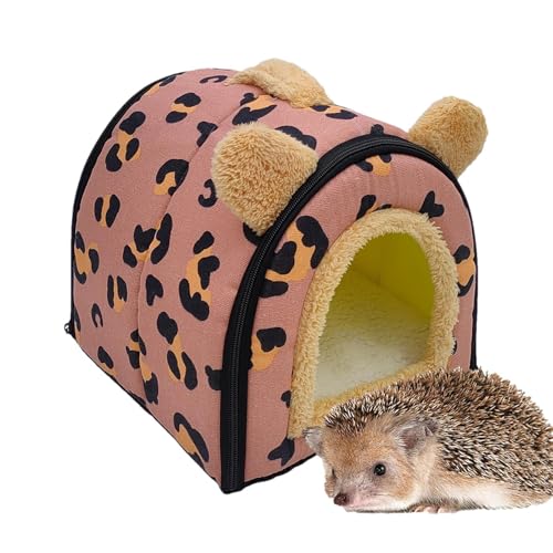 Xinhuju Small Animal Sleep Den-warme Käfigdecke, Anti-Rutsch-Ruhebadkissen | Niedliche geschlossene Burrow -Kissen, Plüschkomfortzone für Kaninchen Zuckergleiter Igel Hamster Ruhe in der Heimatecke von Xinhuju