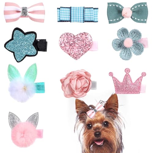 Hundehaarschleifen, kleine Hundehaarclips mit Gummibändern, niedliche Welpen, Haarspangen, Blumenkrone, Haarnadel, Schleife, Kopfknoten, Hundepflege, Haarschmuck für Yorkie, Welpen, Malteser, Mädchen Hundehaarschleifen, kleine Hundehaarclips mit Gummibändern, niedliche Welpen, Haarspangen, Blumenkrone, Haarnadel, Schleife, Kopfknoten, Hundepflege, Haarschmuck für Yorkie, Welpen, Malteser, Mädchen von Xinjoduz