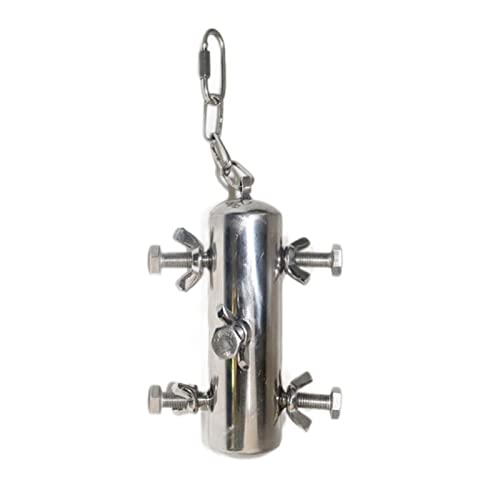 Xinsheinelry Papageien Spielzeug Birdcage Stehend Kauglockenspielzeug Edelstahl Hanging Barsch Spielzeugschraube Hackspielzeug Für Mittelgroßen Großen Vogel Xinsheinelry Papageien Spielzeug Birdcage Stehend Kauglockenspielzeug Edelstahl Hanging Barsch Spielzeugschraube Hackspielzeug Für Mittelgroßen Großen Vogel von Xinsheinelry