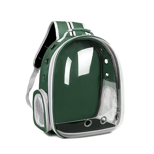 Xinyilau Katzenrucksack in Weltraumkapsel-Form – atmungsaktiv und tragbar for kleine bis mittelgroße Haustiere, ideal for unterwegs(Green) von Xinyilau