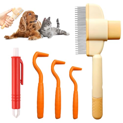 Xionghonglong 5er Pack Zeckenzange Zeckenhaken Zeckenentferner Set Für Hunde Katze mit Fellblitz Bürste Katze für Katzenbesitzer, Selbstwärmende Hundematte Xionghonglong 5er Pack Zeckenzange Zeckenhaken Zeckenentferner Set Für Hunde Katze mit Fellblitz Bürste Katze für Katzenbesitzer, Selbstwärmende Hundematte von Xionghonglong