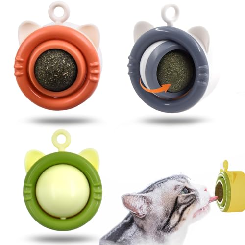 Xionghonglong Katzenminze Balls Spielzeug für Katze, Katzenminze Ball Wand Drehbare Catnip Balls Katzenspielzeug Katzen leckstein,Essbare Katzenminze-Bälle(3 Pcs) Xionghonglong Katzenminze Balls Spielzeug für Katze, Katzenminze Ball Wand Drehbare Catnip Balls Katzenspielzeug Katzen leckstein,Essbare Katzenminze-Bälle(3 Pcs) von Xionghonglong
