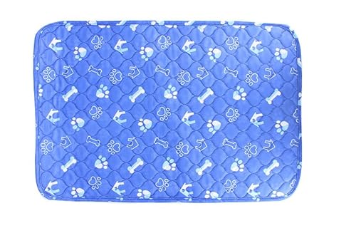 Xisnuient Haustier-Teppich Waschbare Pinkelpads Mat Für Hund Katze rutschfeste wasserdichte Hundematte Haustier Training Pads Für Wurfkiste Töpfchen Stubenreinheit Laufstall Kiste (50x70 cm,Blau) von Xisnuient