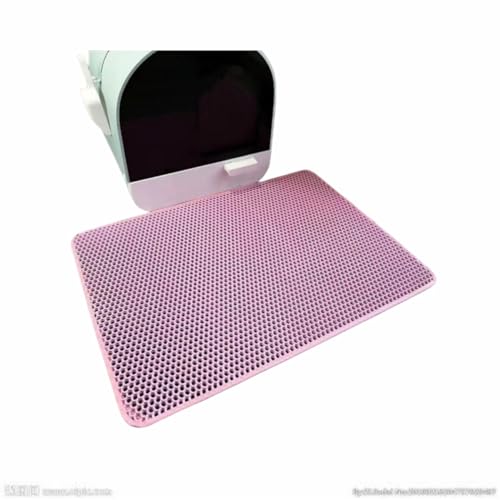 Xisnuient Katzenstreu-Matte Doppellagige Katzenklo Mat Erste Wahl FüR Katzenliebhaber Waschbar Verdickte VerschleißFeste Eva-Material Wabendesign Katzenstreu Rug Haustier Teppich (70x120cm,Rot) von Xisnuient
