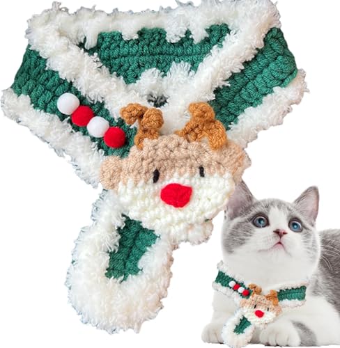 Xistuoz Weihnachts-Hundehalstücher | Haustier-Strickschal für Weihnachten, Kostüme, Party-Verkleidung, Winter-Halswärmer, Weihnachts-Hundehalstücher für Weihnachten und Winter Xistuoz Weihnachts-Hundehalstücher | Haustier-Strickschal für Weihnachten, Kostüme, Party-Verkleidung, Winter-Halswärmer, Weihnachts-Hundehalstücher für Weihnachten und Winter von Xistuoz