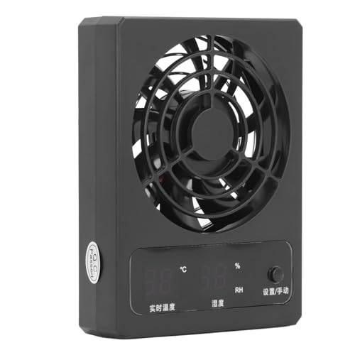Reptilien-Ventilator mit LED-Digitalthermometer und Luftfeuchtigkeitsmesser, Verbesserung der Luftzirkulation, Rutschfester, Leiser Luftentfeuchter mit Ventilator für Rainforest Reptilien-Ventilator mit LED-Digitalthermometer und Luftfeuchtigkeitsmesser, Verbesserung der Luftzirkulation, Rutschfester, Leiser Luftentfeuchter mit Ventilator für Rainforest von Xiuganpo