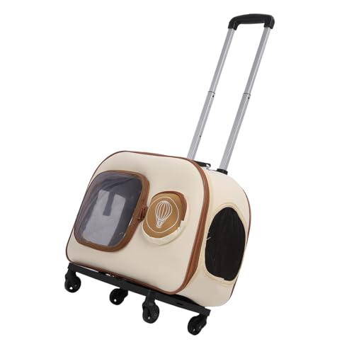 Transportbox für Haustiere, Transparenter und Vollständig Atmungsaktiver Haustier- mit Leisen 360-Grad-Rädern, Ausziehbarer Griff, Abnehmbarer Schultergurt, für Katzen und Kleine Transportbox für Haustiere, Transparenter und Vollständig Atmungsaktiver Haustier- mit Leisen 360-Grad-Rädern, Ausziehbarer Griff, Abnehmbarer Schultergurt, für Katzen und Kleine von Xiuganpo