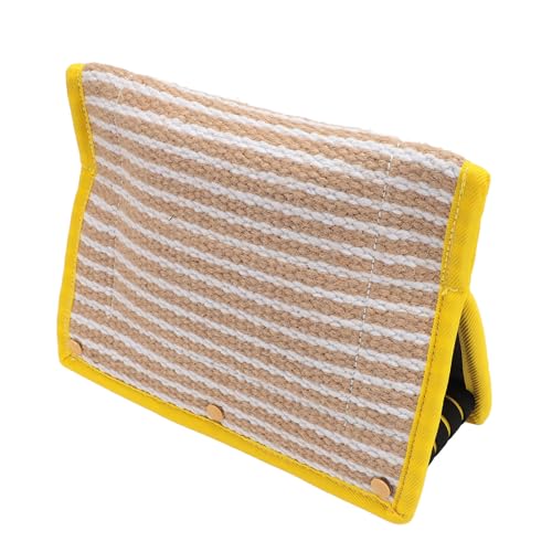 Xiuganpo Jute-Hundebeißkeil, Tragbares Hundebisskissen mit 3 Bequemen Griffen, Doppelt Genähtes Welpentraining, Interaktives Spielspielzeug, Multifunktionales, Sicheres Beißpad Xiuganpo Jute-Hundebeißkeil, Tragbares Hundebisskissen mit 3 Bequemen Griffen, Doppelt Genähtes Welpentraining, Interaktives Spielspielzeug, Multifunktionales, Sicheres Beißpad von Xiuganpo