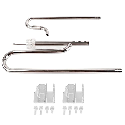 Xiuganpo Lily Pipe Zu- und Abflussarbeiten, 304 Edelstahl-Acryl-Metall-Lilienrohr, Lily Pipe Inflow Outflow Pipe Kit, Unterstützt 360-Grad-Drehung, (16 mm/0,63 Zoll) von Xiuganpo