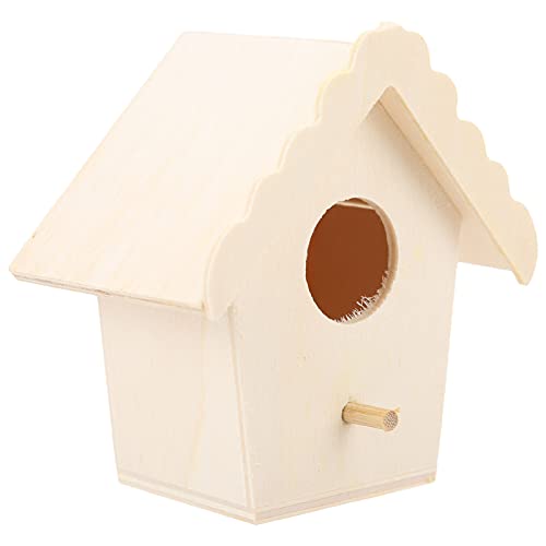 Xiuganpo Outdoor -Vogelhaus, DIY Schöne Form DIY Holzvogelhaus Rein Natürlich für die Gartenarbeit Im Freien für die Innenabkoration (Spitzentraufe Nr. 4) von Xiuganpo