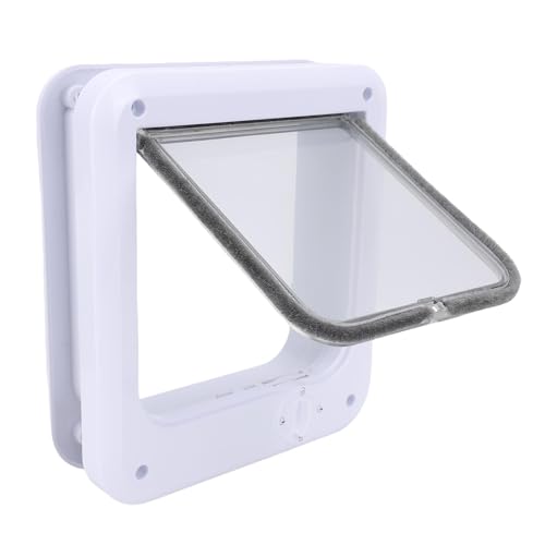 Xiuganpo Swing Pet Door, Zwei Wege Verriegelung, Katzenklappe Im Innenbereich Im Freien, Langlebig, Eingebautes Schloss, Innen -Pet -Türklappe, DIY Easy Installation, Verriegelung (1) von Xiuganpo