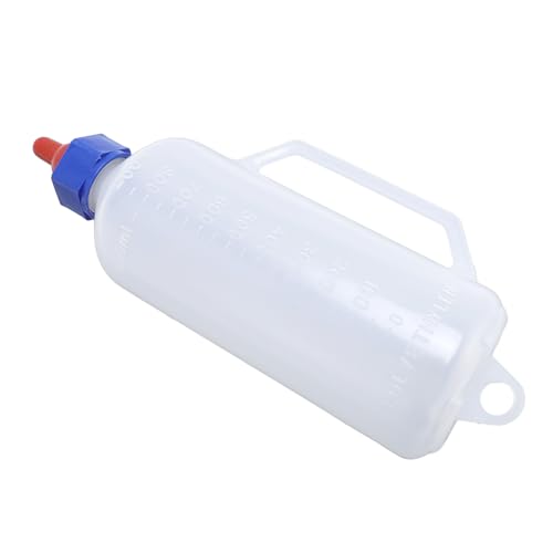 Xiuganpo Tiermilch Feeder, 1l Kapazität Vielseitiger Gebrauch Plastikkörper Lamm Fütterungsflasche für Pflegekind Viehstock von Xiuganpo
