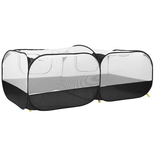 Xiuganpo Transparentes Net Chicken Coop, Coop, Stoff für Haustiere Huhn (Black) von Xiuganpo