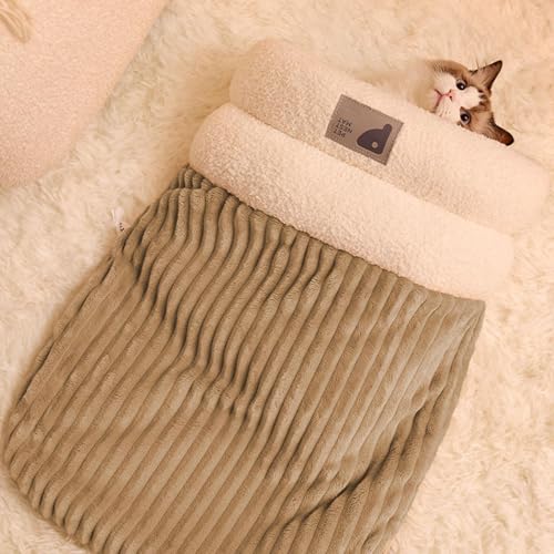 Xiwhuua Kuschelsack, 37 x 44/45 x 54 cm Halbgeschlossener Katzenschlafsack, Wärmendes Katzennestbett, Beruhigendes Katzenbett Hundebett mit Kissen, Cat Sleeping Bag für H-erbst und Winter Xiwhuua Kuschelsack, 37 x 44/45 x 54 cm Halbgeschlossener Katzenschlafsack, Wärmendes Katzennestbett, Beruhigendes Katzenbett Hundebett mit Kissen, Cat Sleeping Bag für H-erbst und Winter von Xiwhuua