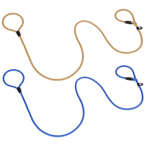Hundeleine, leichtes und langlebiges Hundetrainingsleine, Seil gegen Ziehen, einfach anzuziehen, kein Halsband oder Geschirr erforderlich, 135 cm lange, verstellbare Haustierleine für kleine Hunde (2 von Xiwlaikeqi