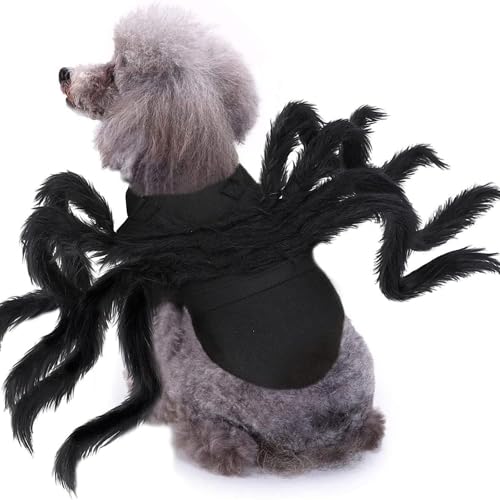 Halloween Spinnenkleidung für Hunde und Katzen Spinnenkostüme Verkleidung Kleidung für Haustiere Halloween Requisiten für Haustiere Party Kleidung Accessoires (L) von Xiyocadt