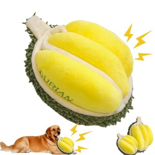 Unzerstörbar Interaktives Hundespielzeug Quietschend, Durian Plüschtier Vocal Plüschspielzeug Für Langeweile Mittelgroße Und Große Hunde, Tauziehen Plüschtiere Ängstlichkeit Linderung (20x14x9 cm) Unzerstörbar Interaktives Hundespielzeug Quietschend, Durian Plüschtier Vocal Plüschspielzeug Für Langeweile Mittelgroße Und Große Hunde, Tauziehen Plüschtiere Ängstlichkeit Linderung (20x14x9 cm) von Xiyocadt