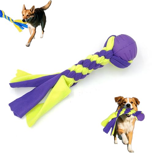 Xiyocadt Beißspielzeug Hund, Interaktiver Spielball Für Hunde, Magic Ball Für Hunde, Unzerstörbarer Hundeball Hundespielzeug Robust, Buntes Knabberndes Strickspielzeug Für Haustiere (31 * 7CM,Lila) Xiyocadt Beißspielzeug Hund, Interaktiver Spielball Für Hunde, Magic Ball Für Hunde, Unzerstörbarer Hundeball Hundespielzeug Robust, Buntes Knabberndes Strickspielzeug Für Haustiere (31 * 7CM,Lila) von Xiyocadt