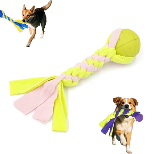 Xiyocadt Beißspielzeug Hund, Interaktiver Spielball Für Hunde, Magic Ball Für Hunde, Unzerstörbarer Hundeball Hundespielzeug Robust, Buntes Knabberndes Strickspielzeug Für Haustiere (41 * 9CM,Rosa) Xiyocadt Beißspielzeug Hund, Interaktiver Spielball Für Hunde, Magic Ball Für Hunde, Unzerstörbarer Hundeball Hundespielzeug Robust, Buntes Knabberndes Strickspielzeug Für Haustiere (41 * 9CM,Rosa) von Xiyocadt