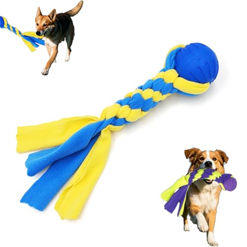 Xiyocadt Beißspielzeug Hund, Interaktiver Spielball Für Hunde, Magic Ball Für Hunde, Unzerstörbarer Hundeball Hundespielzeug Robust, Buntes Knabberndes Strickspielzeug Für Haustiere (41 * 9CM,blau) Xiyocadt Beißspielzeug Hund, Interaktiver Spielball Für Hunde, Magic Ball Für Hunde, Unzerstörbarer Hundeball Hundespielzeug Robust, Buntes Knabberndes Strickspielzeug Für Haustiere (41 * 9CM,blau) von Xiyocadt