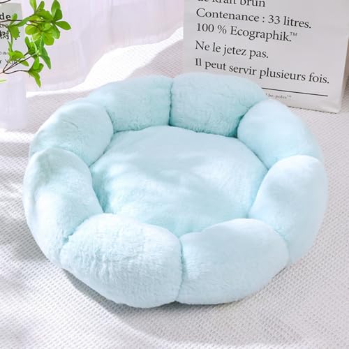 Xiyocadt Hundebet Katzenbett, Donut Plüsch Haustierbett, niedliche Blumenform Hundehütte Hundesofa, Katzenkorb, für Kleine Bis Mittelgro ß e Hunde und Katzen (60cm,Grün) von Xiyocadt
