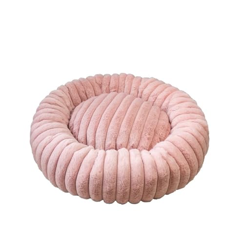 Xiyocadt Hundebett Flauschig Rund Donut Katzenbett Hundekissen Hundesofa Katzenkorb Kuscheliges Hundekorb für Kleine, Mittelgroße Katzen, Hunde und Andere Haustiere (80cm,Rosa) von Xiyocadt