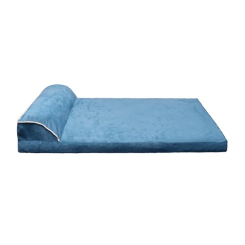 Xiyocadt Hundebett Orthopädisch Hundesofa Für Große Hunde Bezug Abnehmbar Waschbar, rutschfeste Unterseite, Hundecouch Mit Einer Erhöhte Ränder (hellblau,XL) von Xiyocadt