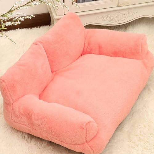 Xiyocadt Hundesofabett Katzenbetten, rutschfest,Hundekörbchen kuscheliges, Heimtierbett Hundesofa, mit Atmungsaktives Haustierbett, für Kleine, Mittelgroße Katzen, Hunde (XL,Rosa) von Xiyocadt