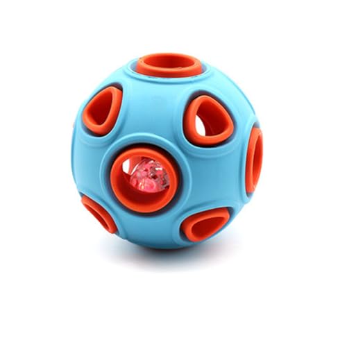 Xiyocadt Interaktives Hund Spielzeug mit Glocke, Hundebälle Hüpfball, Gummi Federnde Fetch Ball für Mittlere Große Hunde, Sportspiele, Bissfest Hundespielzeug Ball für Hunde Katzen (lanse,8 cm) von Xiyocadt