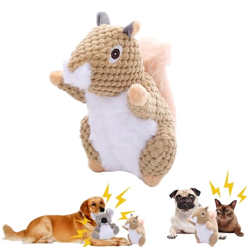 Xiyocadt Interaktives Hundespielzeug Quietschend, Hunde Plüschtier Unzerstörbar Für Aggressive Kauer, Koala Kuscheltier Grau Für Hunde, Bissfeste Zähne Lustiges Hundespielzeug Robustes (Eichhörnchen) Xiyocadt Interaktives Hundespielzeug Quietschend, Hunde Plüschtier Unzerstörbar Für Aggressive Kauer, Koala Kuscheltier Grau Für Hunde, Bissfeste Zähne Lustiges Hundespielzeug Robustes (Eichhörnchen) von Xiyocadt