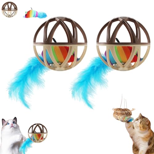 Xiyocadt Interaktives Katzenspielzeug, Quietschendes Magic Ball Für Katzen Selbstbeschäftigung, Spielball Mit Schwanz Für Katzen Ball Spielzeug, Käfigmaus Haustierbedarf Sound Spielzeug (2 Stück) Xiyocadt Interaktives Katzenspielzeug, Quietschendes Magic Ball Für Katzen Selbstbeschäftigung, Spielball Mit Schwanz Für Katzen Ball Spielzeug, Käfigmaus Haustierbedarf Sound Spielzeug (2 Stück) von Xiyocadt